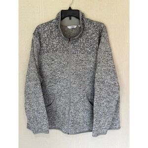 Great Northwest Indigo Women's 3X Gray Marl Full Zip Fleece Jacket Excellent!